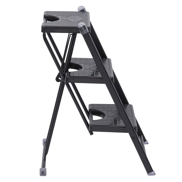 Banqueta Escada Aço Carbono 3 Degraus 0,72m 120kg Preto Anodilar - Image 3