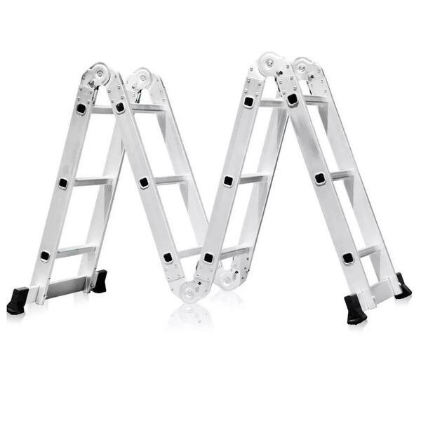 Escada Articulada Multifuncional 4x3 Alumínio Fortt 12 Degraus 3.34m - Image 2