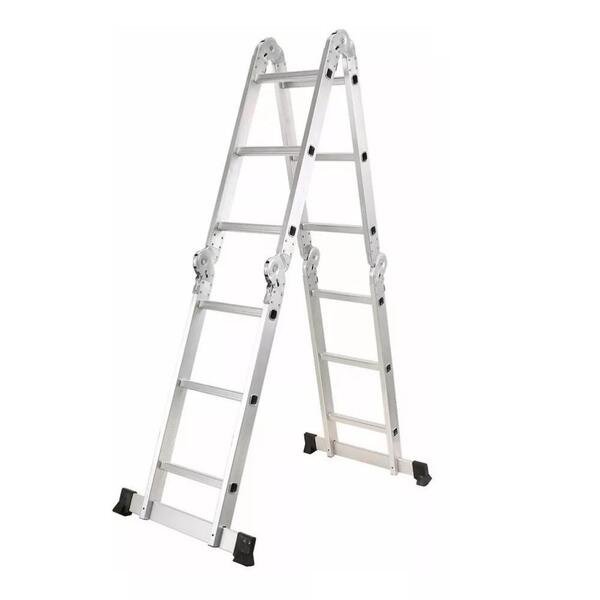 Escada Articulada Multifuncional 4x3 Alumínio Fortt 12 Degraus 3.34m