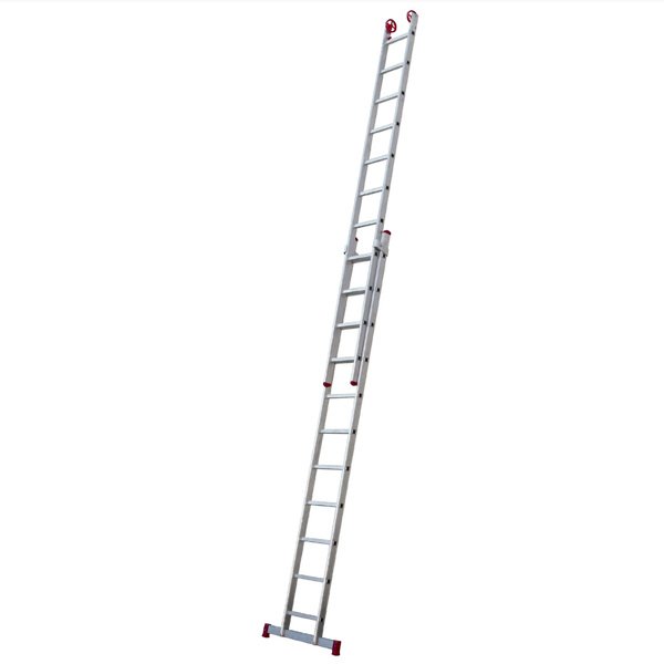 Escada Extensível 11x2 22 Degraus em Alumínio 5,56m Botafogo - Image 2