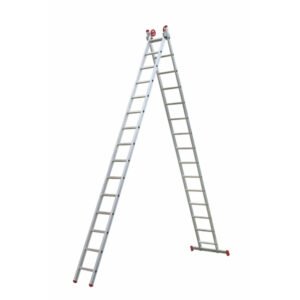 Escada Extensível 15x2 30 Degraus em Alumínio 7,66m Botafogo