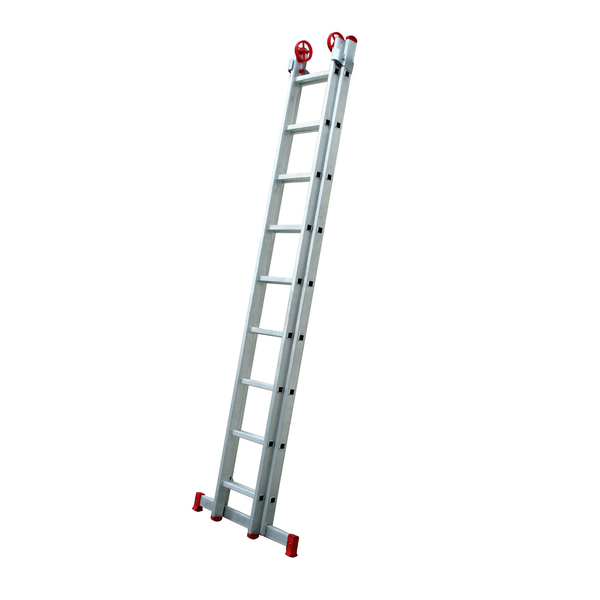 Escada Extensível 9x2 18 Degraus em Alumínio 4,44m Botafogo - Image 2